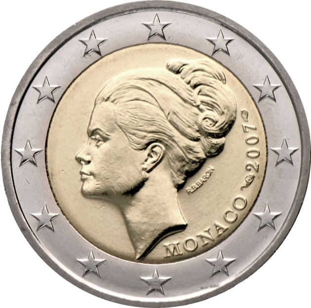 Moneda 2 euros Grace Kelly