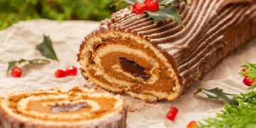 Receta tronco turrón chocolate de Lidl