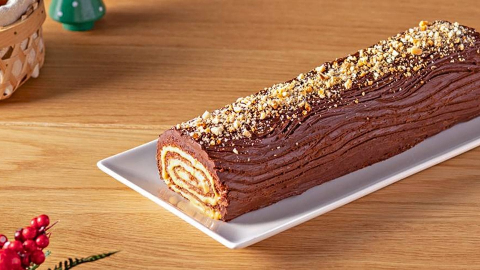 Receta tronco turrón chocolate de Lidl