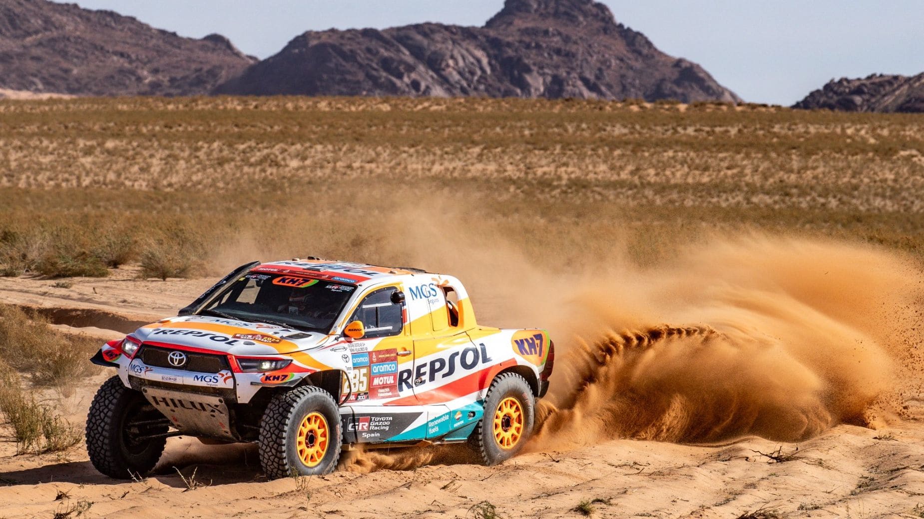 Isidre Esteve durante una etapa del Rally Dakar 2024