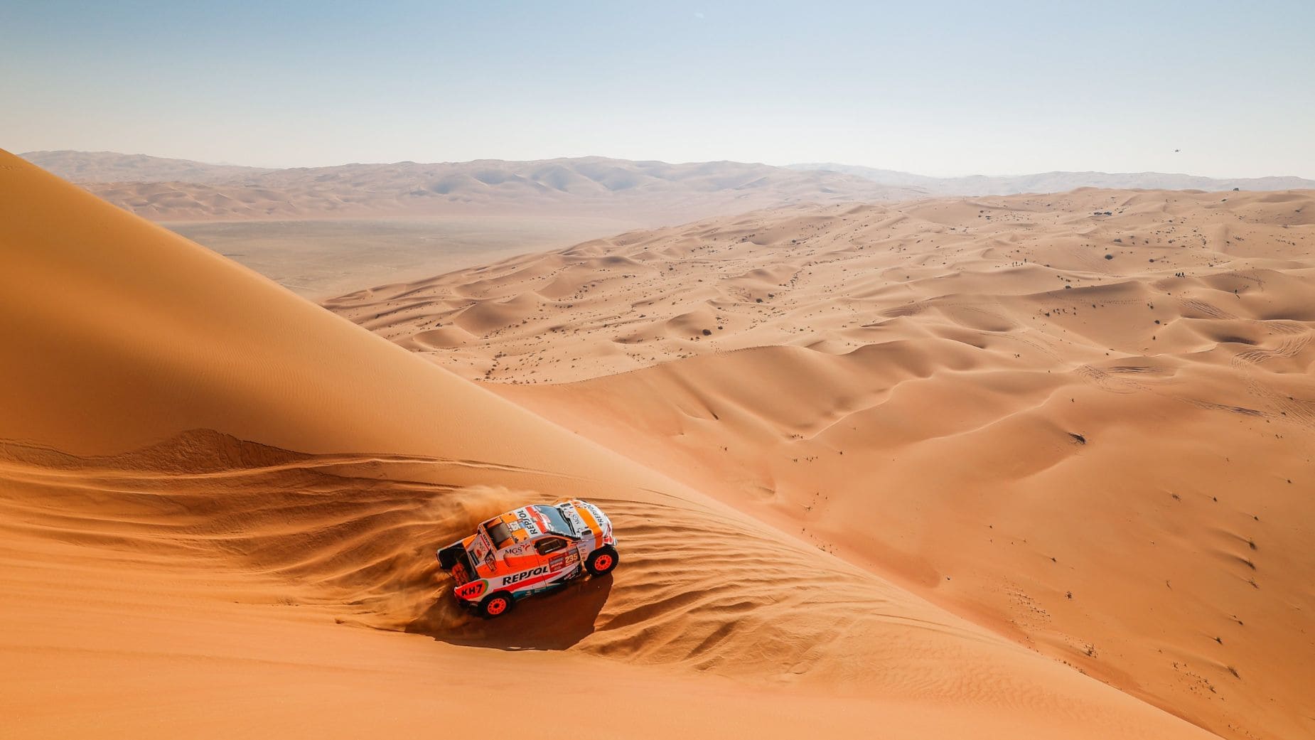 Isidre Esteve durante una etapa del Rally Dakar 2024