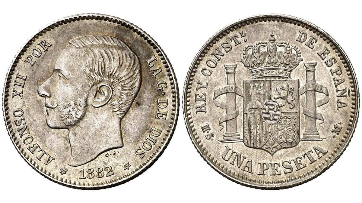 Moneda de peseta de Alfonso XII