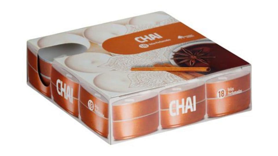 Velas aromáticas Té Chai Mercadona