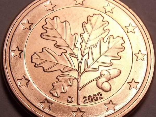 Moneda un céntimo Alemania 2002