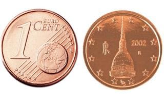 Moneda 1 céntimo Italia 2002