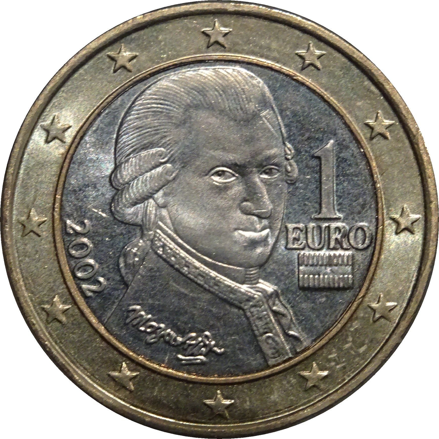 Moneda 1 euro Mozart