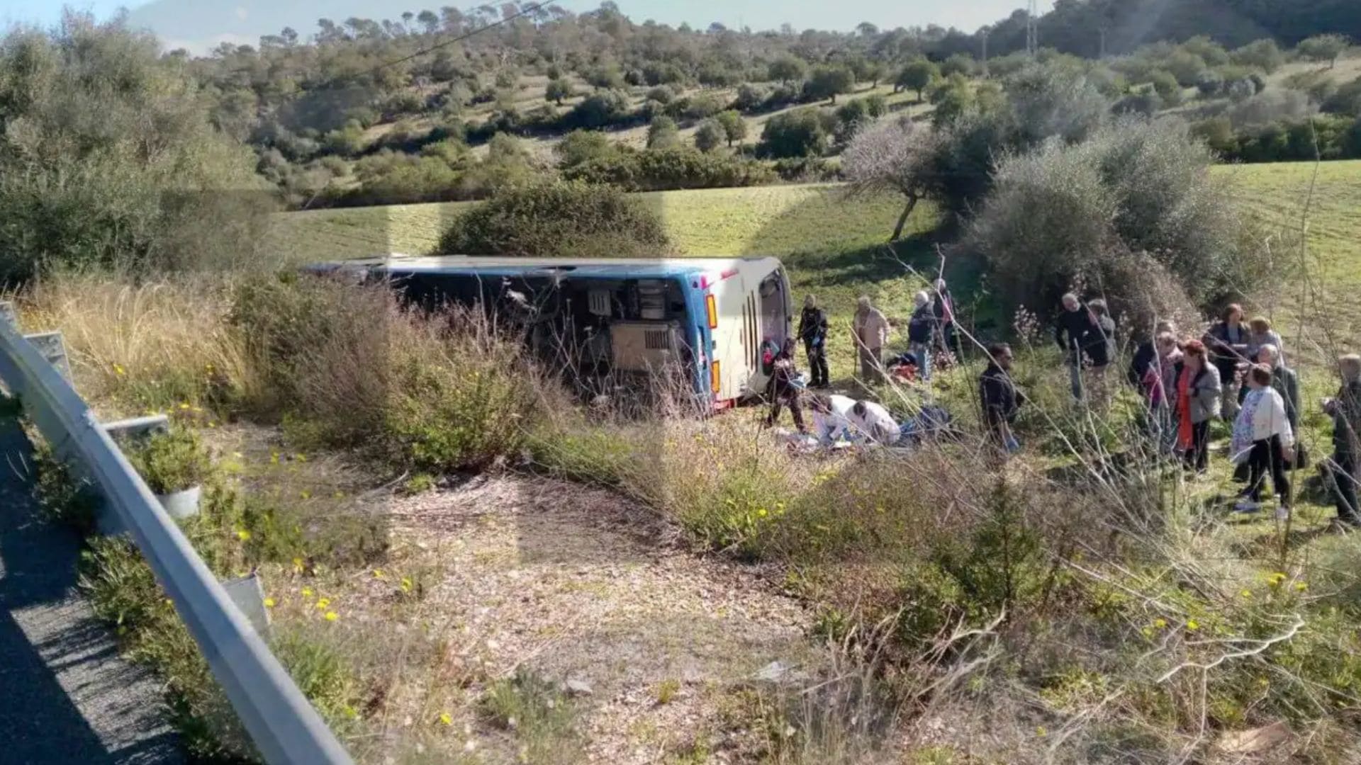 24 heridos, 7 de ellos graves, tras el accidente de un autobús del IMSERSO en Mallorca