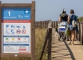 Playa El Espigón, una de las playas accesibles de Huelva