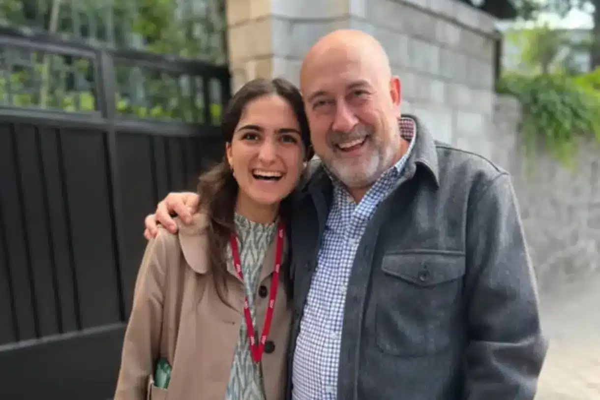 Candela Sainz, junto a su tutor, Alfredo Martín