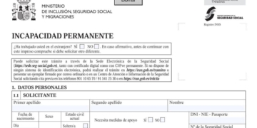Solicitud incapacidad permanente