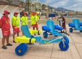 Dispositivo de playa accesible para personas con discapacidad o movilidad reducida de Fuengirola