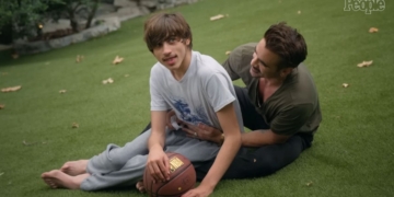 Colin Farrel junto a su hijo James, que tiene síndrome de Angelman