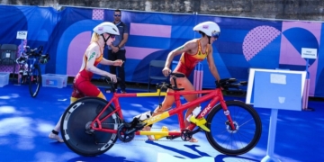 Susana Rodríguez y Sara Pérez durante la competición en los Juegos Paralímpicos de París 2024
