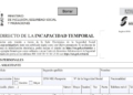 Registro de solicitud de una incapacidad temporal por parte de la Seguridad Social