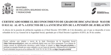 La Seguridad Social explica cómo solicitar una jubilación anticipada si tengo una discapacidad reconocida