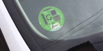 Pegatina ecológica de la DGT Madrid