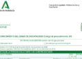 Solicitud de discapacidad de la Junta de Andalucía