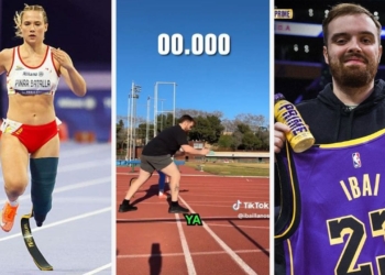 Ibai reta a una carrera de 100 metros a Fiona Pinar, medallista en los Juegos Paralímpicos París 2024