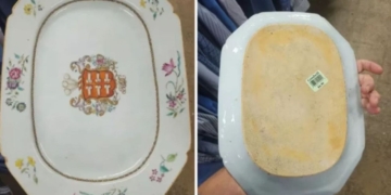 Un hombre compra una bandeja por 5 euros y su valor se multiplica hasta los 6.000 por su "rareza y estado de conservación"