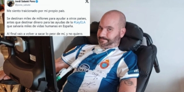 Jordi Sabaté protesta ante la inacción del Gobierno con la Ley ELA