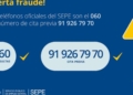 Si recibes una llamada de números que empiezan por 800 u 807, atento: el SEPE avisa de que es una estafa