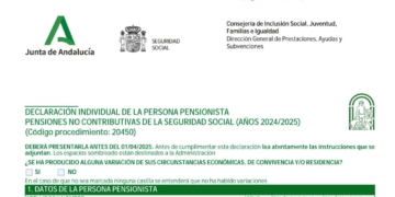 Complemento de 187 euros en Andalucía en 2025