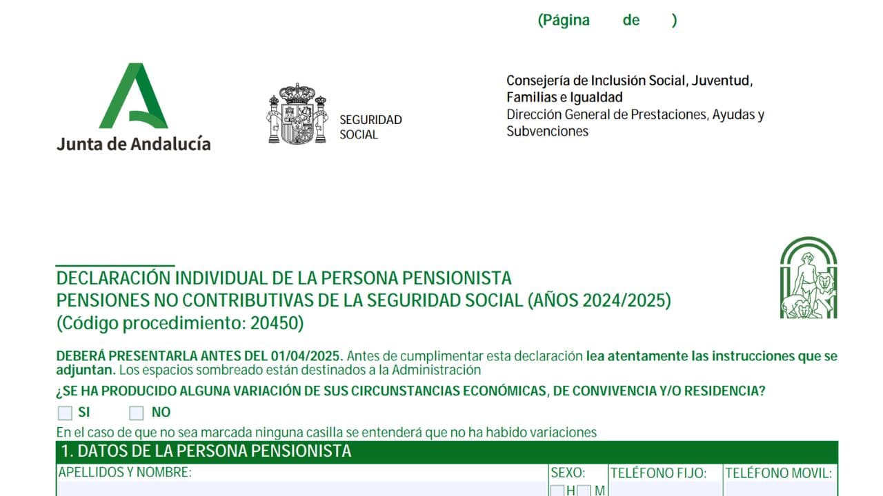 Complemento de 187 euros en Andalucía en 2025