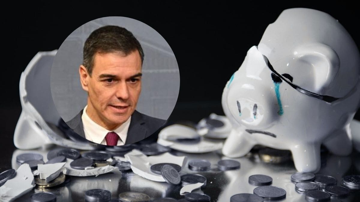 Una hucha rota y Pedro Sánchez