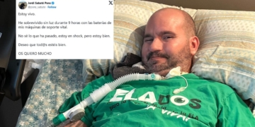 Jordi Sabaté, con ELA: "Estoy vivo. He sobrevivido sin luz durante 9 horas"