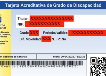 Así es la nueva tarjeta acreditativa de Grado de Discapacidad en Canarias