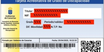 Así es la nueva tarjeta acreditativa de Grado de Discapacidad en Canarias