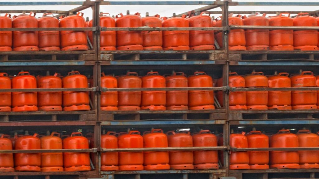 El color naranja es característico de las bombonas de butano