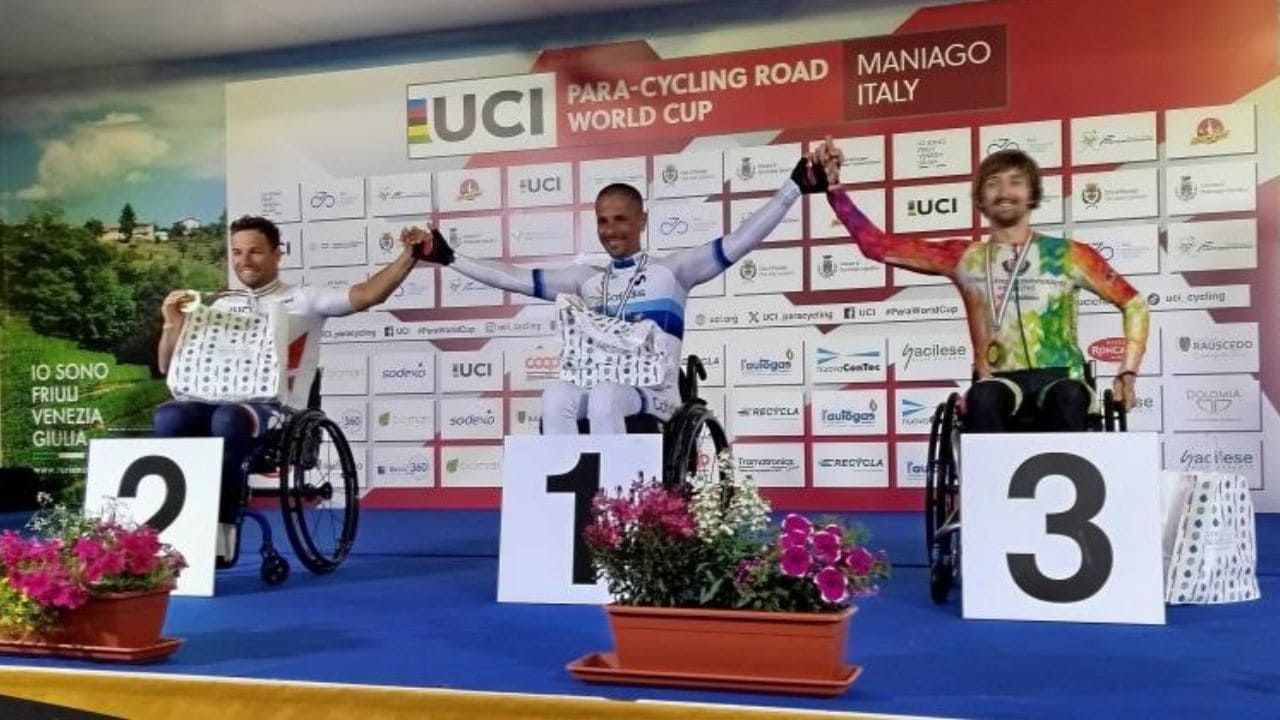 Sergio Garrote y Manuela Vos ganan la medalla de oro en la prueba de crono de la Copa del Mundo de Maniago