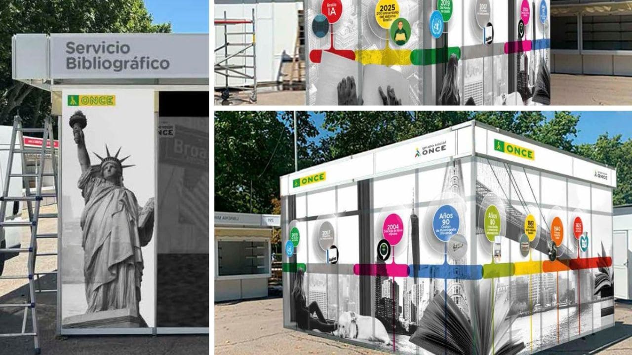 La ONCE celebra el 200 aniversario del braille en la Feria del Libro de Madrid 2025
