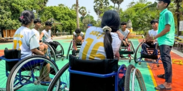 Escuela del Real Madrid de baloncesto en silla de ruedas en Camboya