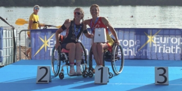 Eva Moral, campeona de Europa de triatlón paralímpico