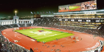 Ilustración de sede de los Juegos Paralímpicos de Los Ángeles 2028