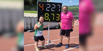 Álvaro Jiménez logra el récord de España de lanzamiento de peso adaptado