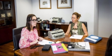 María Cuadrillero, usuaria de los cursos de braille de la ONCE