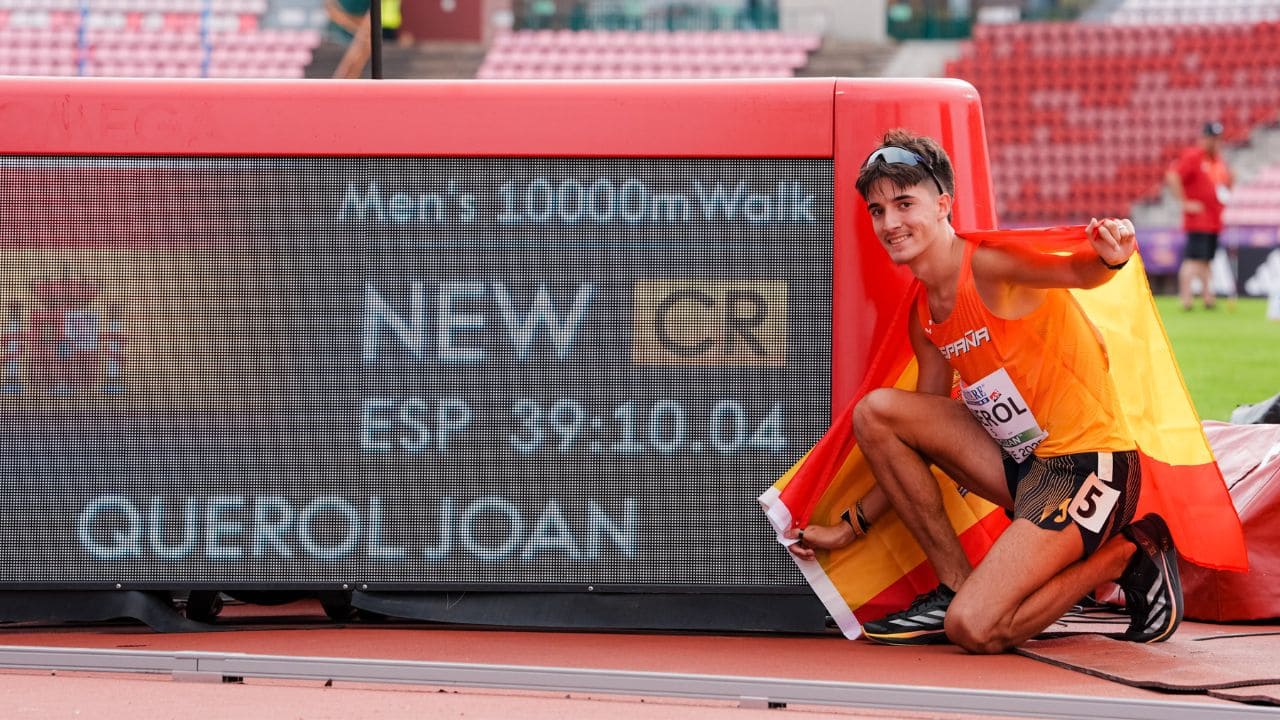 Joan Querol, joven con autismo, medalla de oro en el Campeonato de Europa sub-20 de atletismo