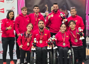 Selección española de parabádminton en el Internacional de Perú