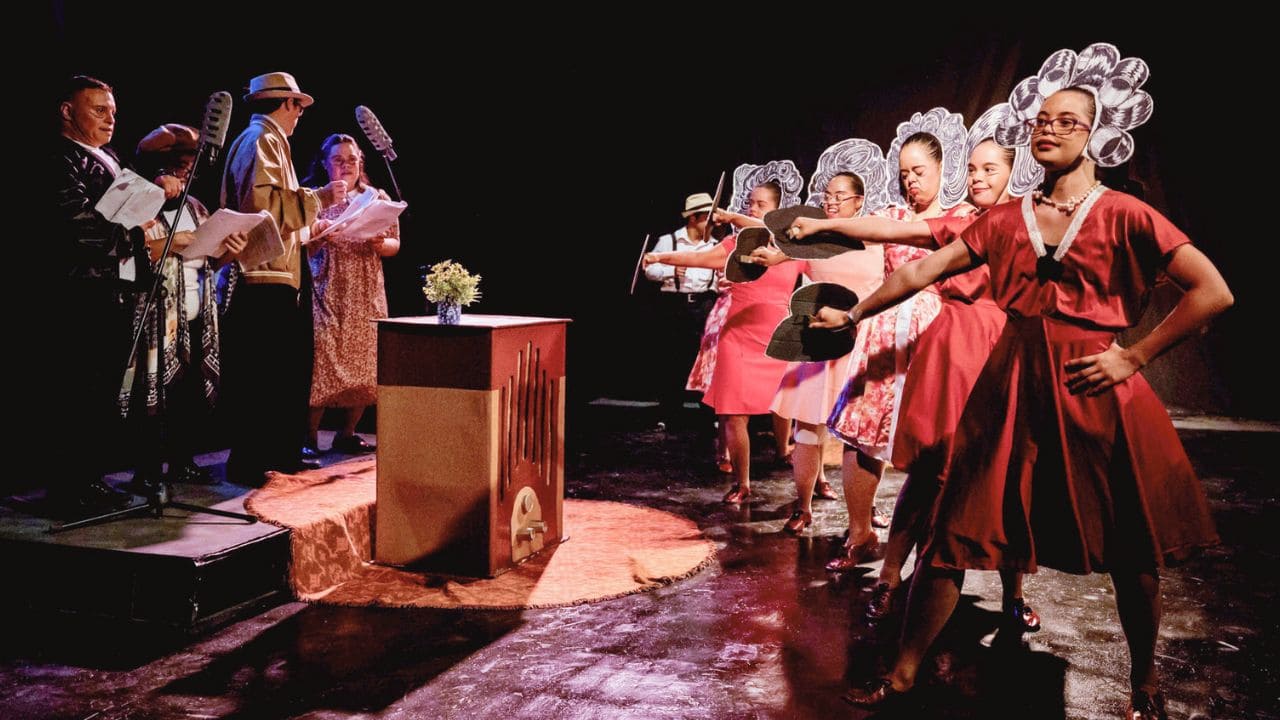 Actores con síndrome de Down de  Compañía Nacional de Teatro Down