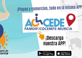 'ACCEDE', la app para conocer la accesibilidad 74 playas en la Región de Murcia