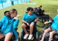 Niños con discapacidad durante una edición de un campamento de ASPAYM