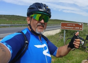 Sergio Cámara, vendedor de la ONCE que ha recorrido España en tres ocasiones en bicicleta